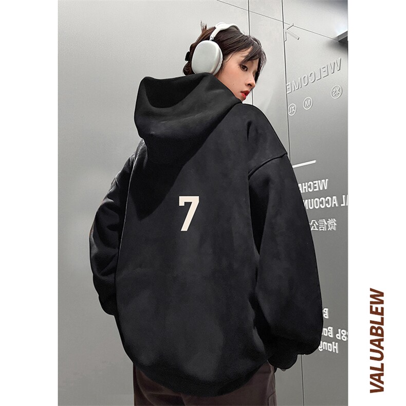 ！麂皮绒连帽卫衣直播品质重磅400克ABC印花JL7053-P45控78,男装卫衣,星座508（原C305）