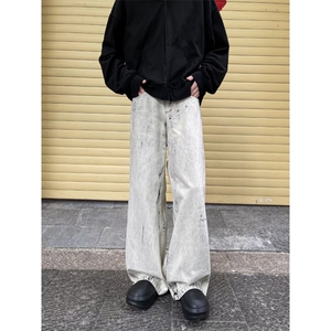 复古扎染牛仔裤男女美式炸街小众裤潮  XK8086 P48图片