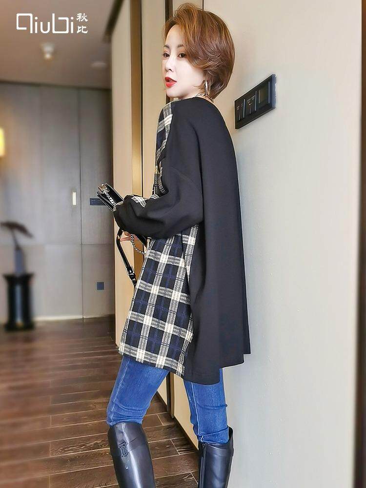 设计拼接加厚卫衣，女装卫衣/绒衫，雪儿伊秀