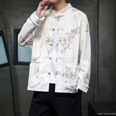 2025秋装新款风夹克外套新中式蟠桃唐装复古汉服2511-P128，男装夹克，电商A057B