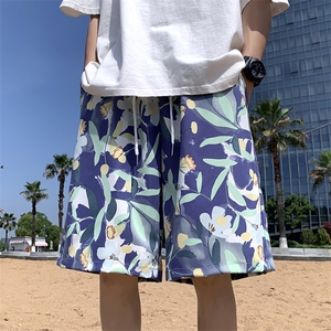 703-DK80-P26夏季休闲大码沙滩短裤数码印花
