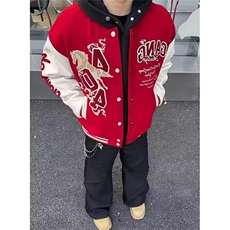 [004]棒球服男女夹克复古宽松拼接休闲情侣外套A079-J767-P68，男装夹克，电商A079