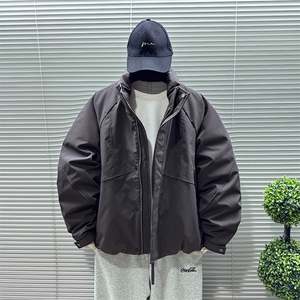 2025新标90白鸭绒时尚休闲短款立领男冬季加厚羽绒服302-P280图片