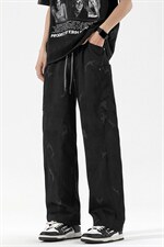 2520/P45休闲裤男美式个性大码宽松潮男百搭长裤子运动直筒裤，男装休闲裤，星座1204