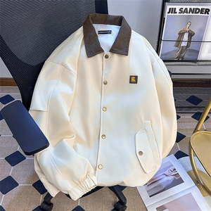647-P67 日系复古撞色翻领外套男春秋季潮牌vintage宽松休闲图片