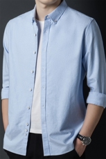 AFPS29316钱塘2020-3中青年男士秋季新款薄款长袖休闲衬衣P51，男装衬衫，钱塘207-3