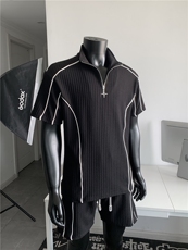XZ809A/TZTZ01/P80/控98肌理感拼接解构休闲套装，男装休闲套装，星座809A(原222-1)