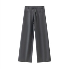 春秋美式高街休闲裤男女垂感阔腿西裤长裤纯色西装裤宽松直筒裤子，男装西服套装，电商A443