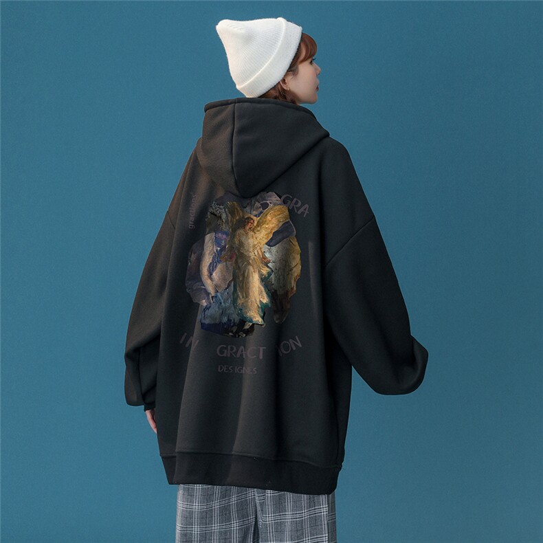 中性风23春季时尚潮流宽松百搭连帽卫衣B6601P45控58,男装卫衣,电商A268
