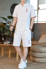 夏季短袖套装五分裤套装休闲新款风中式男，男装休闲套装，星座1206（原A206）