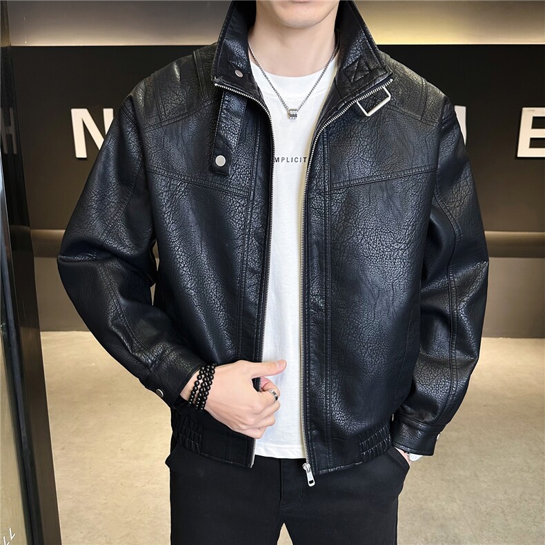 春季皮衣男2026新款春秋皮夹克外套C317-JK002-P145,男装夹克,电商C317