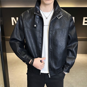 春季皮衣男2026新款春秋皮夹克外套C317-JK002-P145图片