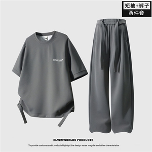 得物情侣短袖休闲套装夏季薄款潮牌痞帅整套 A436-2253-特P60图片