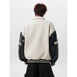 JKDD011-常规P68 夹棉P78 新款夹棉毛巾绣棒球服夹克棉衣棉服图片