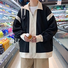 港风痞帅夹克男生衣服春秋冬季新款潮牌休闲针织上衣外套J66，男装夹克，星座1116A-1（原606A）