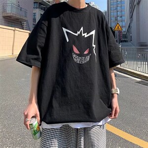 男纯棉圆领T恤印花宽松短袖T173P28图片