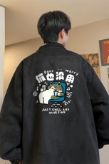 麂皮绒夹克男大码立领褂子外套JK85403-P68加绒款-P78，男装夹克，电商A040