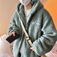 冬季连帽宽松设计感翅膀港风外套情侣男女A071-1008-P120，男装棉衣，电商A071
