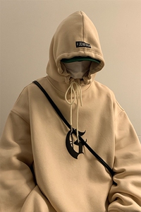 痞帅高级感男士卫衣春季美式潮流连帽外套衣服-JK23107-P55控78图片