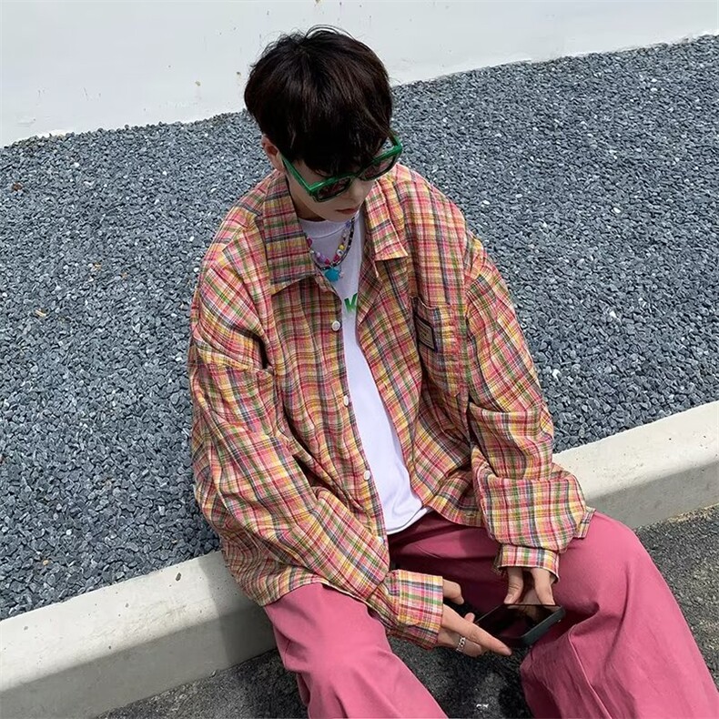 新款潮流男格子衬衫S8012P42,男装衬衫,星座1116-2