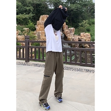 B221美式ins街头hiphop宽松休闲多口袋工装裤子LK23120-P65控88，男装休闲裤，电商B221