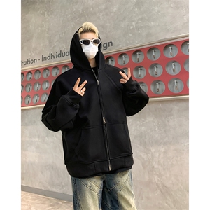 百搭高街连帽大码港风ins潮流外套街头卫衣WY10092特P55加绒特P65图片