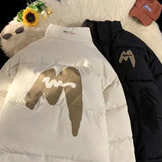 情侣棉衣新款立领面包服M字母棉服棉袄外套3352-P65控98量大有差，男装棉衣，星座207