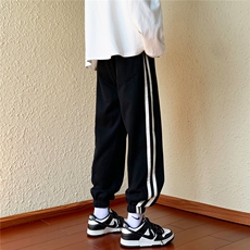 D329-QM547-P60-控78冬季加绒休闲裤男条纹成分65棉35涤纶，男装卫衣，电商D329