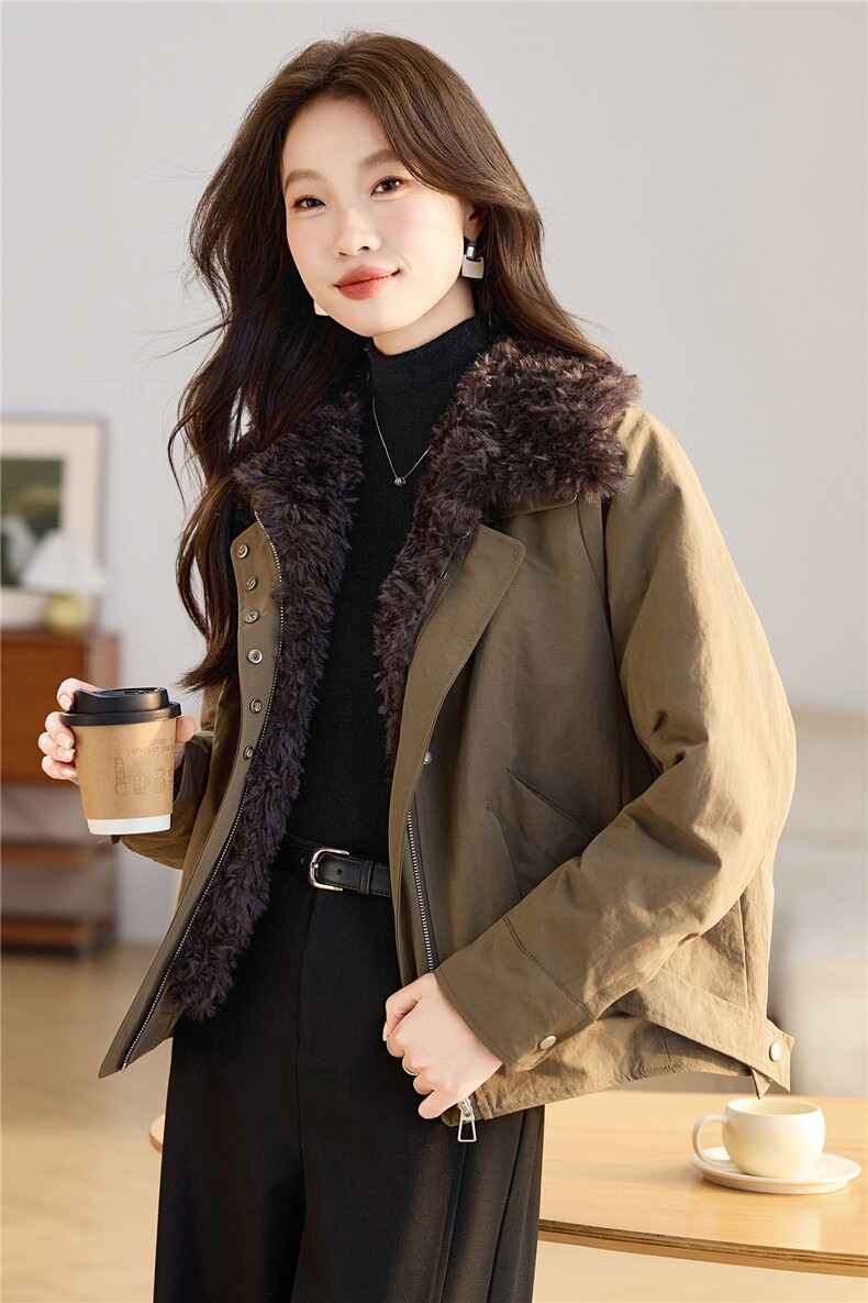 2025年冬季短款休闲风羽绒服,女装羽绒服,文熹诺