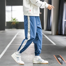 2021春秋新款宽松工装裤九分裤束脚裤潮牌男士休闲裤DS948T，男装休闲裤，电商A102