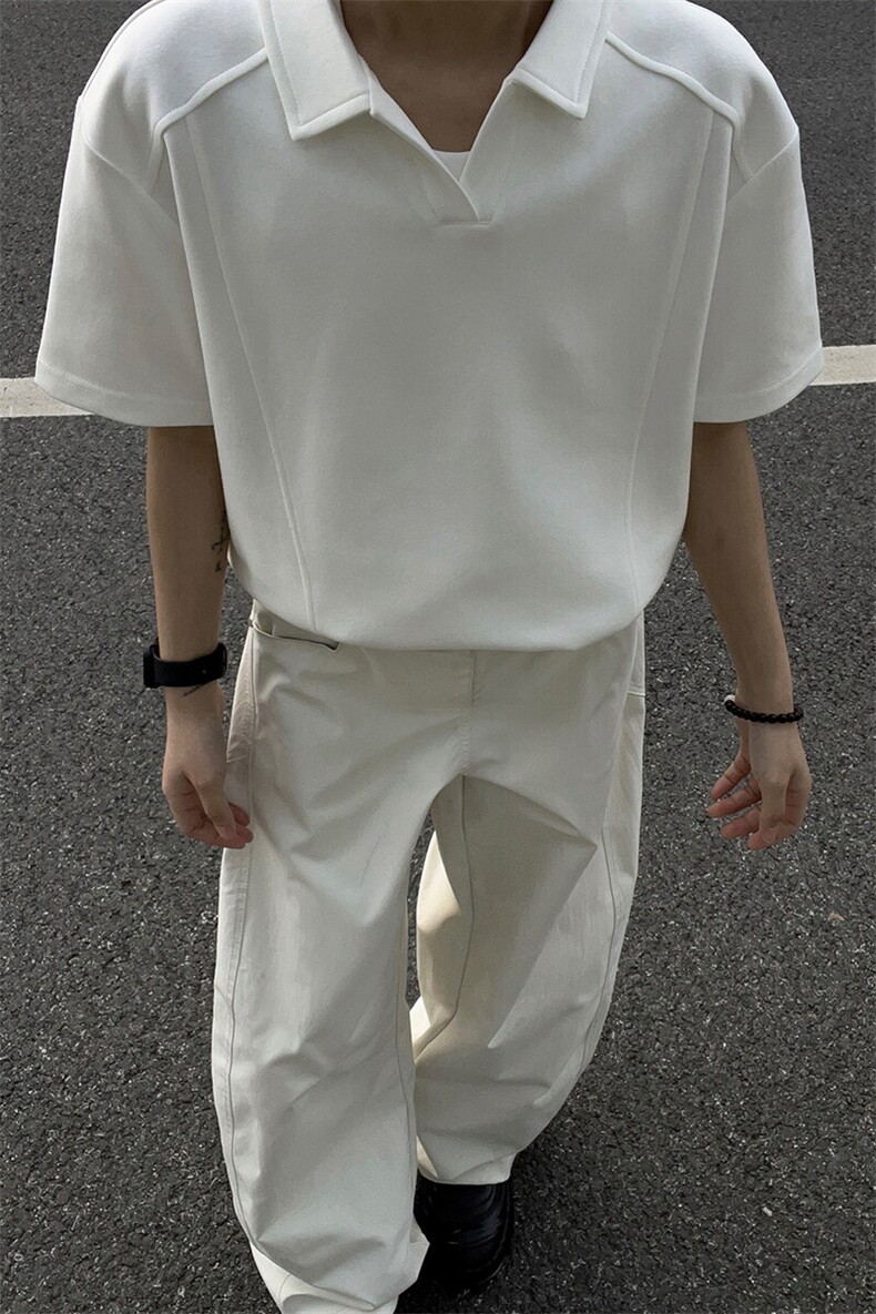 主推重磅POLO衫夏季短袖翻领半袖上衣cleanfit正肩t恤衫S419特28,男装Polo衫,电商A233-1