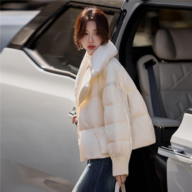 水衣源2319款短款大翻领加厚时尚羽绒服冬季保暖外套女,女装羽绒服,水衣源