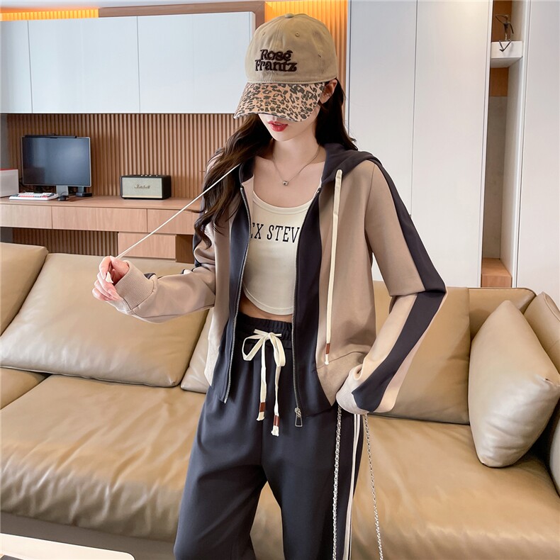 休闲运动女夏季2026新款气质减龄高级感短袖卫衣阔腿裤,女装套装/套裙,网红馆