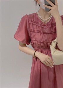 松紧腰裙图片