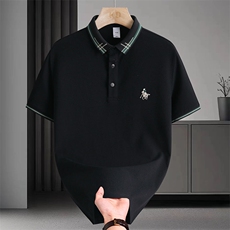 抖音夏季新款高品质休闲简约百搭翻领POLO衫短袖T恤男2566P38，男装Polo衫，电商B226-2（原B217-2）