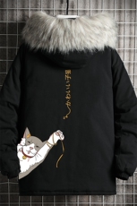 MM48013-P130冬季大毛领衣男士大码加厚袄男服网格挂拍，男装棉衣，电商A040A