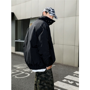 秋冬棉衣加厚夹克加绒外套铆钉立领棉服加厚1016-1W105 P128 K158图片