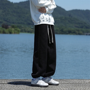 加绒休闲裤男束脚裤棉花绒厚款长裤KD618-P65控88图片