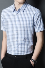 夏季2023新款短袖衬衫男士商务修身休闲上衣衬衣潮流，男装衬衫，电商B212（原钱塘6029）