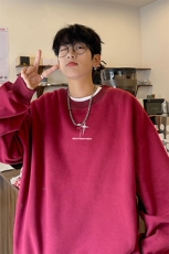 ！圆领卫衣男装港风长袖T恤男外套男WY190-P28，男装卫衣，电商B367