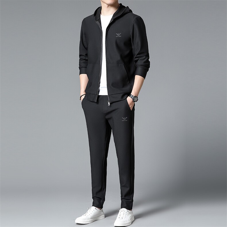 SA3098-2钱塘2020-2时尚休闲百搭简约中青年男士开衫卫衣P190,男装休闲套装,钱塘207-2