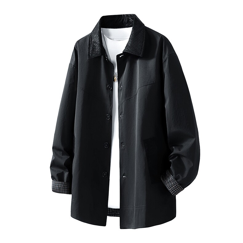 春季新款短款风衣精致韩风拼接大衣外套GS60020，男装风衣，星座1206（原A206）