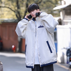 2025秋雪山字母印花男双面穿夹克外套JK554/P98控138-100涤纶，男装夹克，电商A148