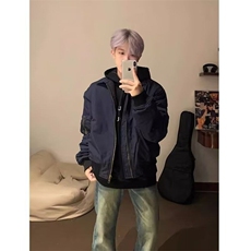 美式vibe外套男情侣装棒球服春秋装高街F016-P50，女装短外套，星座1109-4