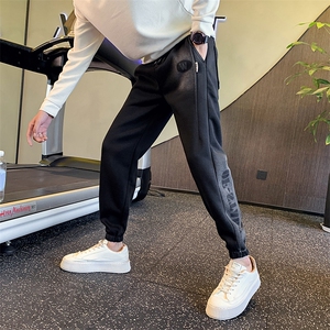 四季款长期做男士针织休闲裤印花束脚卫裤运动裤潮901K82针织P55图片
