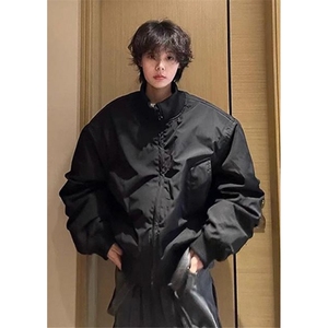 假两件飞行夹克棉服男款冬季加厚廓形棉衣外套 MF102图片