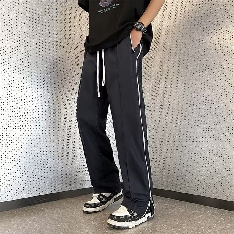 冲锋裤男薄款美式高街机能工装裤子潮牌拉链直筒休闲长MK6298-P40,男装休闲裤,星座1001-1