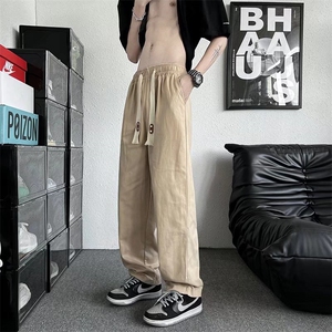 春夏运动休闲裤男直筒垂感ins潮牌港风G16P32图片