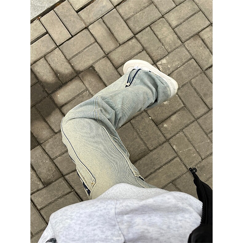 自家图，图牛仔裤男秋冬微喇叭cleanfit裤子KZA54-P68,男装牛仔裤,星座1007（原301D）