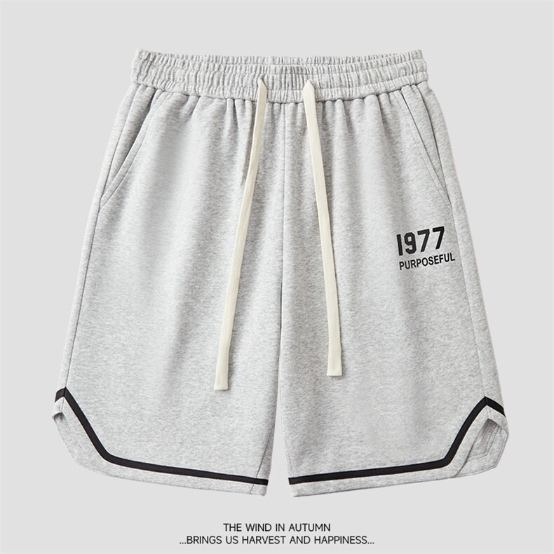 DK6967P35日系白底华棉短裤篮球大码宽松户外时尚休闲夏季短裤男,男装休闲裤,星座510A-1